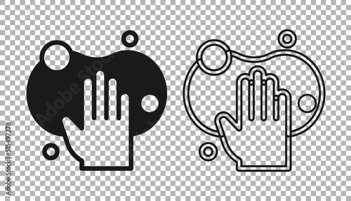 Black Sponge icon isolated on transparent background. Wisp of bast for washing dishes. Cleaning service logo. Vector
