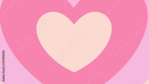 Pink Hypnotic heart shaped tunnel. Y2k trendy design wallpapper psychedelic 4k seamless looped animated background.
