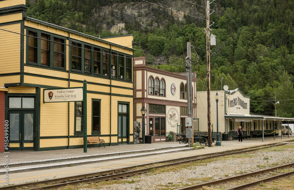 Skagway, AK 6 June 2022 White pass train station and visitor center