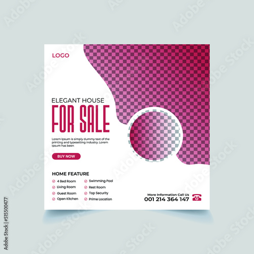 Real estate Facebook cover banner template design, Set of elegant modern abstract home for sale real estate Facebook cover, banner, social media post, timeline cover, web banner, template design