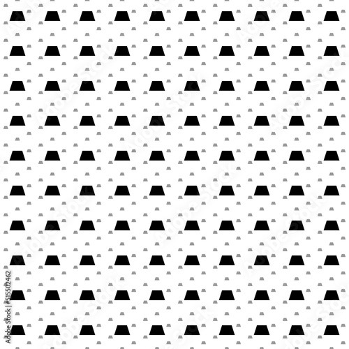Square seamless background pattern from geometric shapes are different sizes and opacity. The pattern is evenly filled with big black trapezoid symbols. Vector illustration on white background
