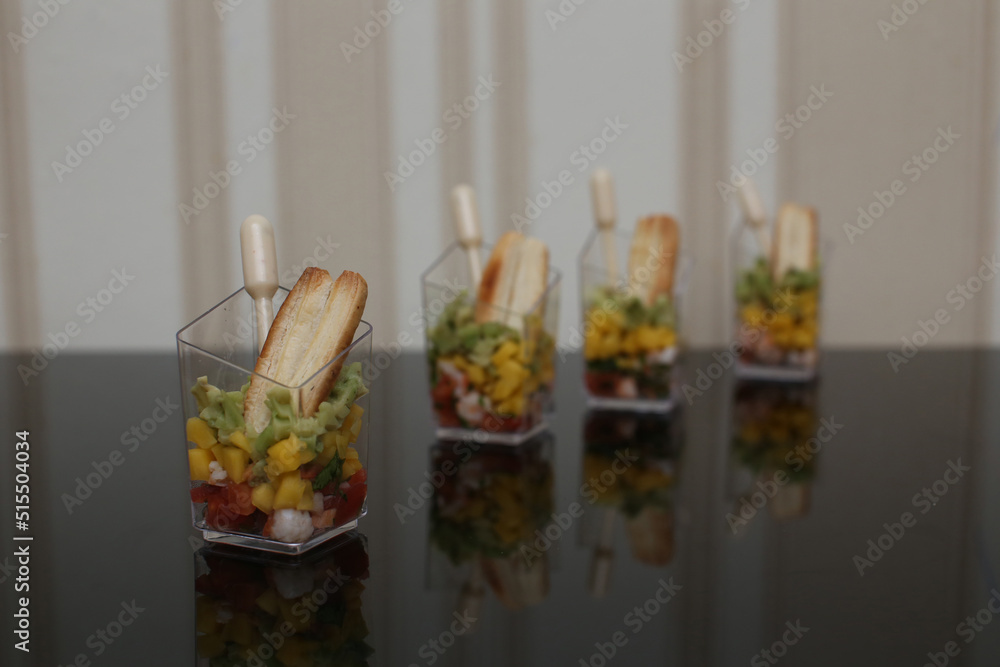 very expensive and tasty amazing food appetizers for booze and alcohol with vegetables for a party