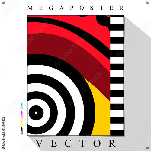 Desenho de Textura Colorida em Vetor para Poster 