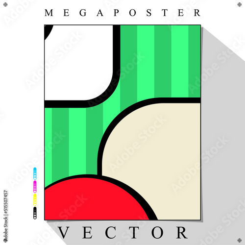 Desenho de Textura Colorida em Vetor para Poster 