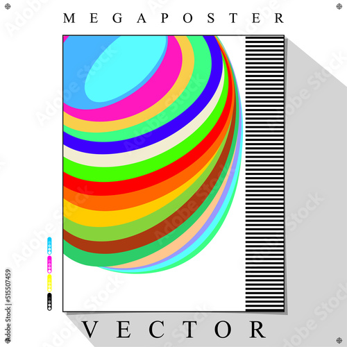 Desenho de Textura Colorida em Vetor para Poster 