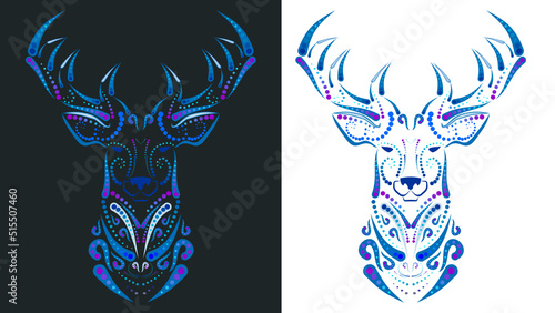deer mexican huichol art illustration pack collection in vector format