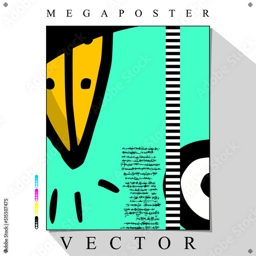 Desenho de Textura Colorida em Vetor para Poster 