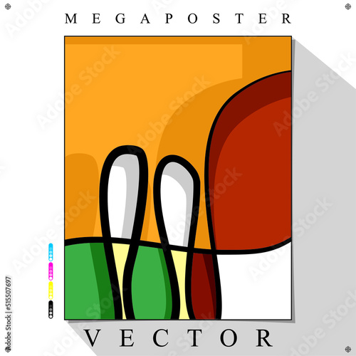 Desenho de Textura Colorida em Vetor para Poster 