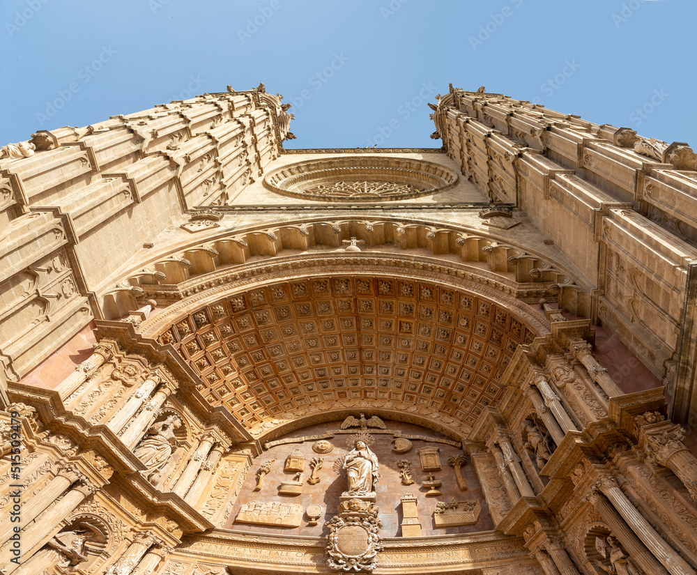 Architectural details of the gothic La Seu Cathedral of Palma de Mallorca Architectural details of the gothic La Seu Cathedral of Palma de Mallorca