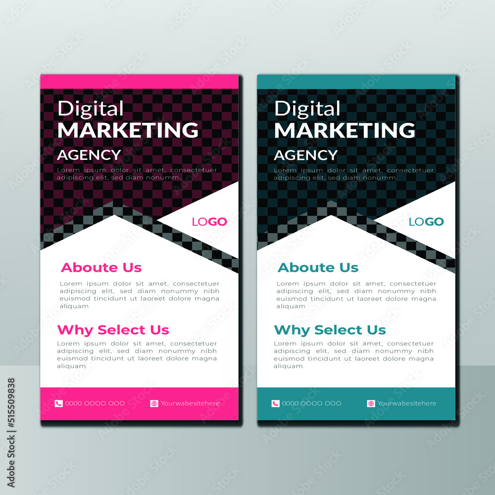 Fototapeta premium Dl flyer digital marketing vector 