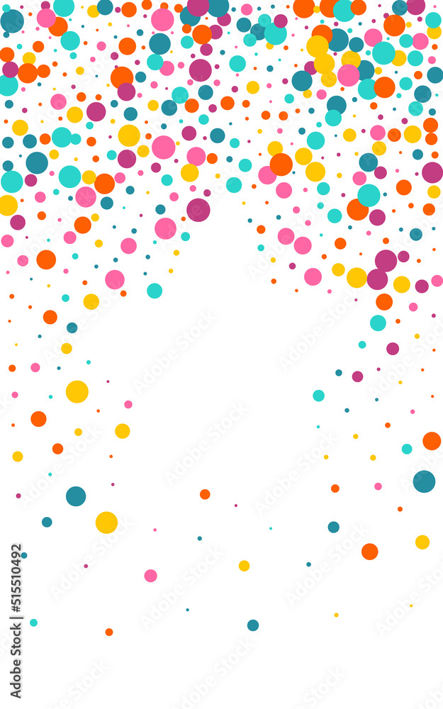 Color Dot Christmas Vector White Background.