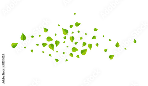 Swamp Leaves Abstract Vector White Background