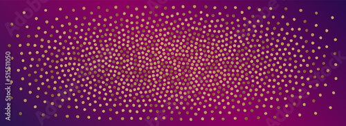 Shiny Circle Glamour Vector Panoramic Purple