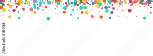 Pink Hearts Vector Panoramic White Backgound.