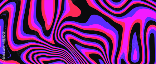 Ebru marbling 1960s-style background. Psychedelic trippy vector illustration.