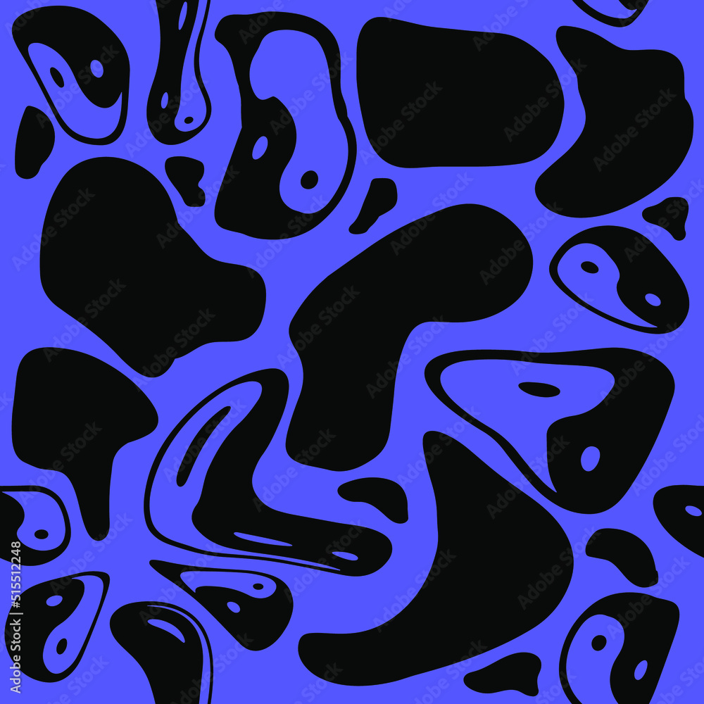 Naklejka premium Psychedelic hippie style sbackground with distorted and glitched Yin and yang symbols.