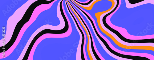 Hippie 1960s-style wallpaper design in a psychedelic trippy mood and bright acidic colors.