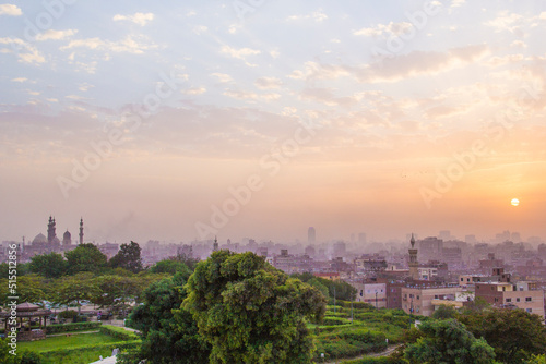 Beautiful view of the old city in the center of Cairo, Egypt