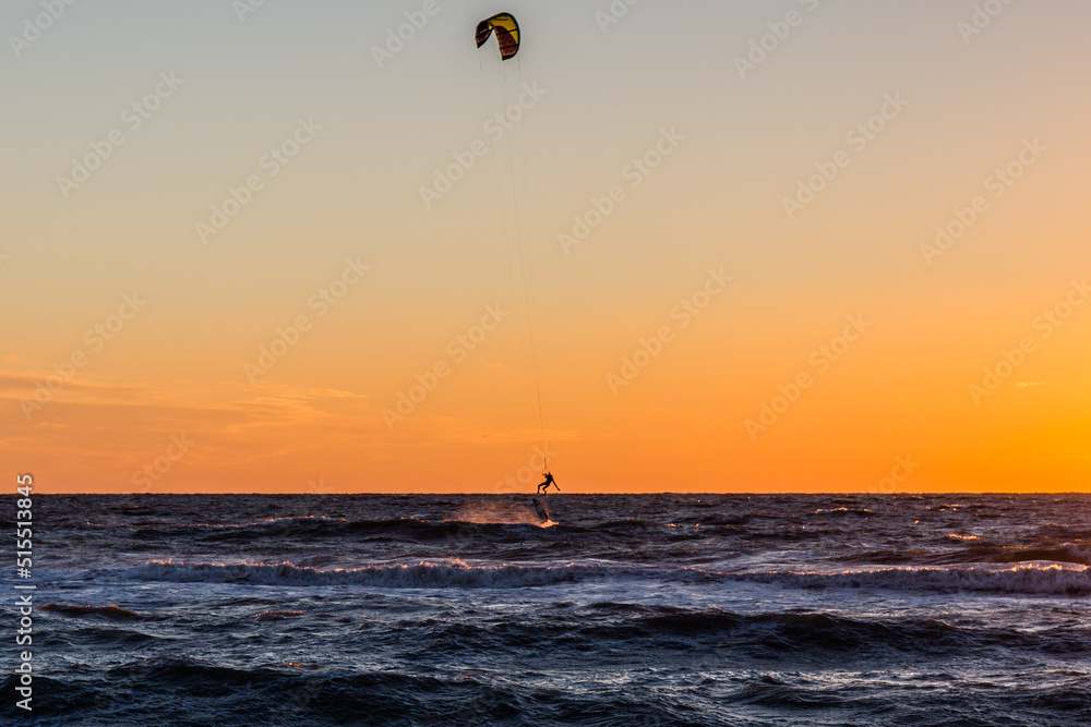 Kiteboarding kitesurfing Naples Beach Florida Stock Photo Adobe Stock