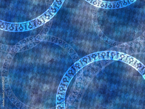 ゴシックな模様のある水彩風壁紙