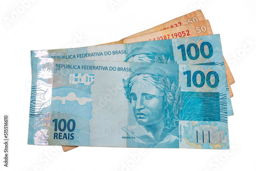 Dinheiro brasileiro 100 reais Brazilian money 100 reais	 photo