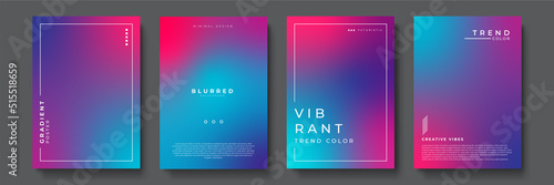 vibrant gradient color abstract line pattern background cover design. modern background design with trendy and vivid vibrant color. blue violet red orange green placard poster vector cover template.