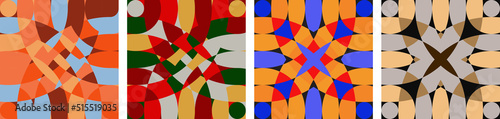 seamless pattern, colorful banner set, unique abstract seamless pattern