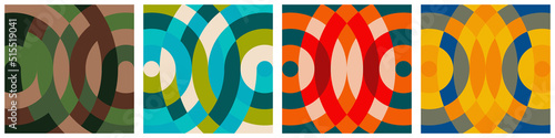 seamless pattern, colorful banner set, unique abstract seamless pattern