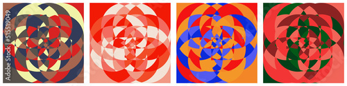 seamless pattern, colorful banner set, unique abstract seamless pattern