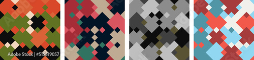 seamless pattern, colorful banner set, unique abstract seamless pattern