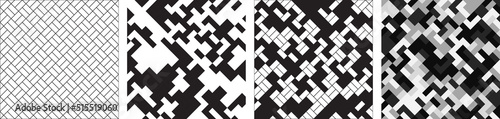 seamless pattern, colorful banner set, unique abstract seamless pattern