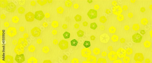 朝顔の背景　中型　黄色