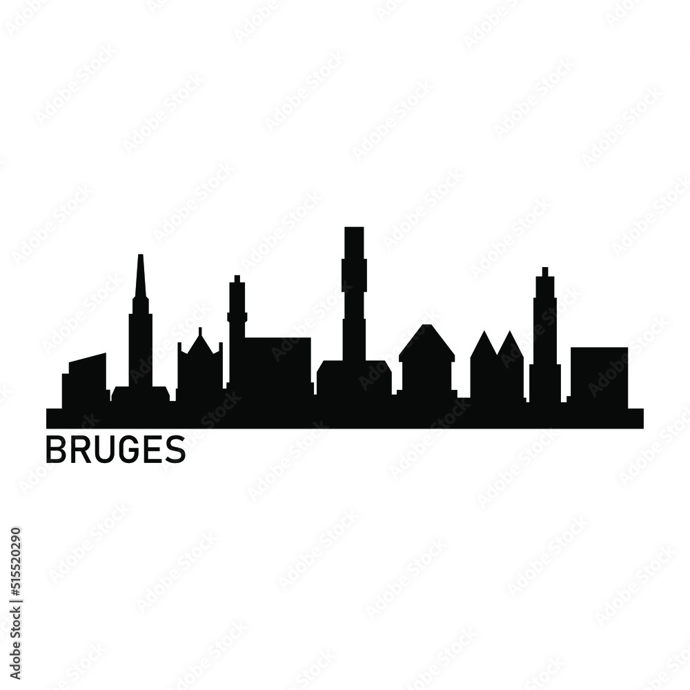 Naklejka premium Bruges skyline