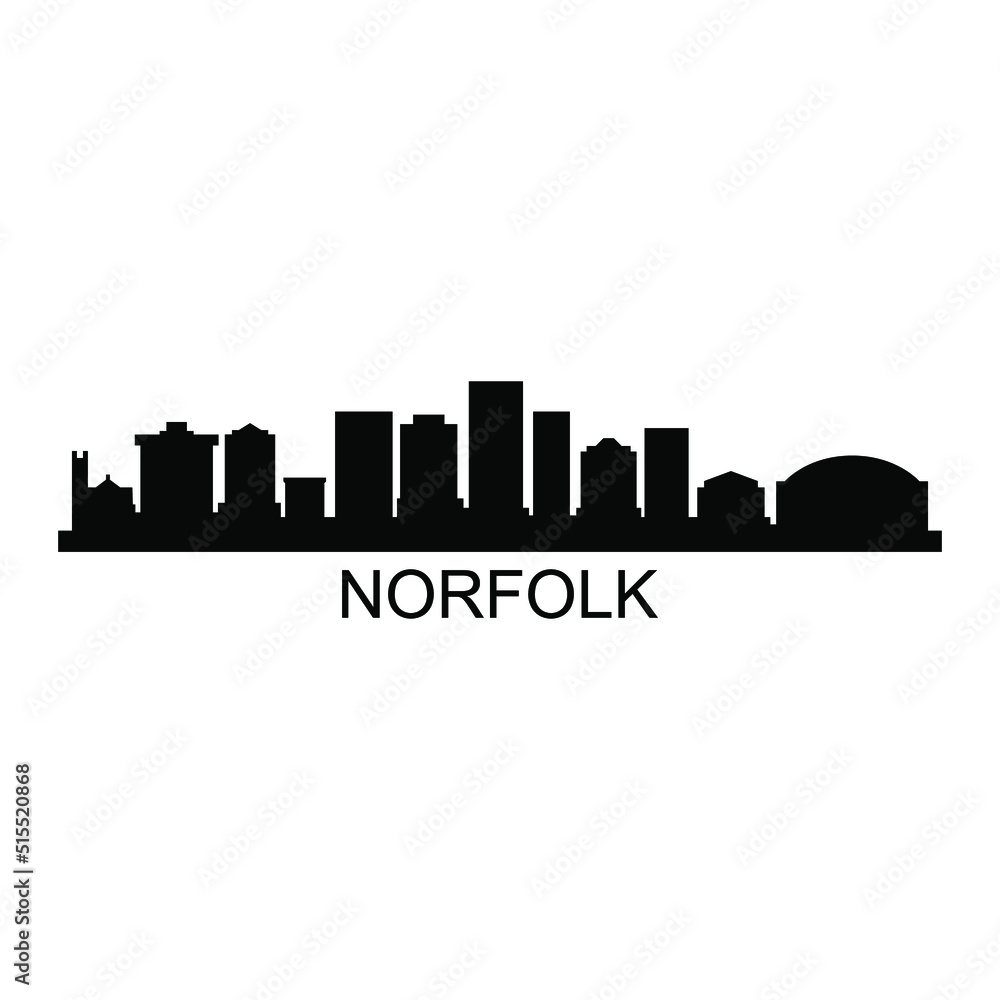 Naklejka premium Norfolk skyline