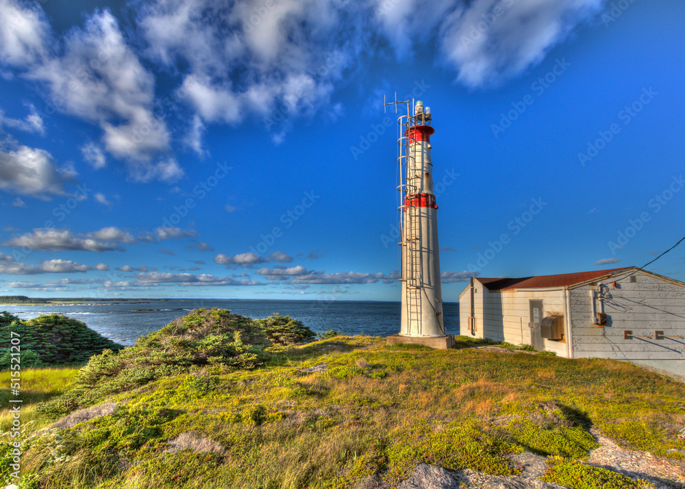 fibreglass island lighthouse with ladder and clouds