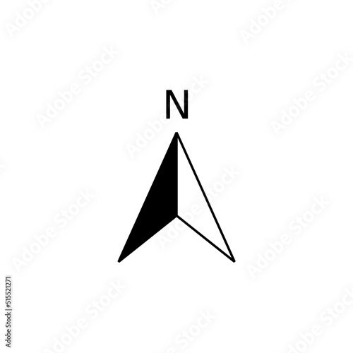 Compass vector icon north direction