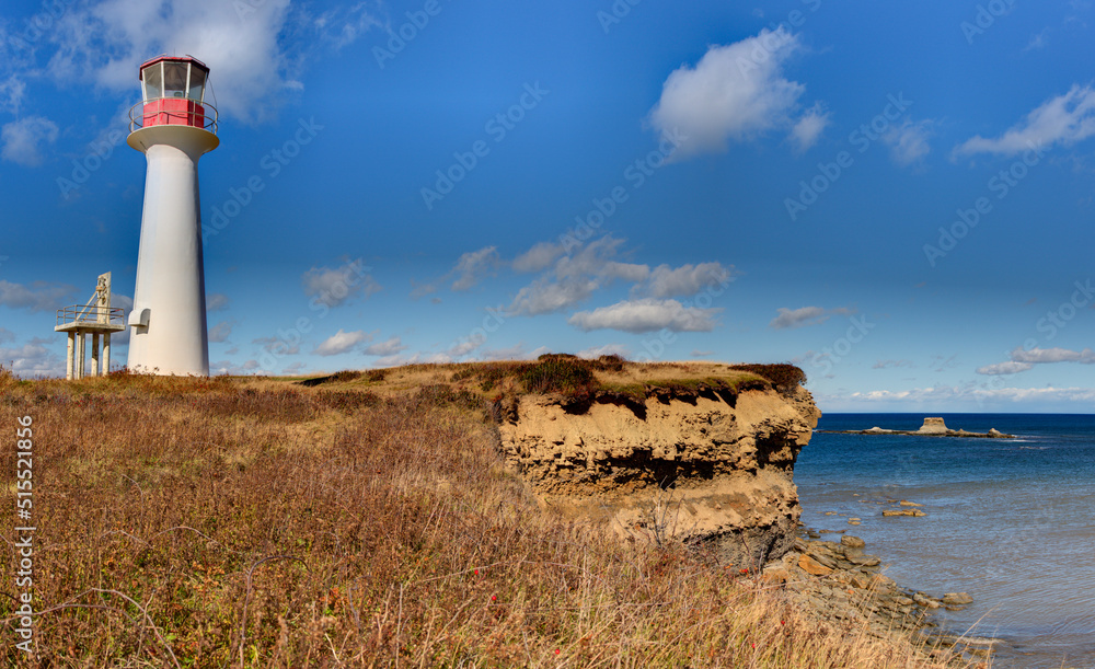 lighthouse on coastal cliff
