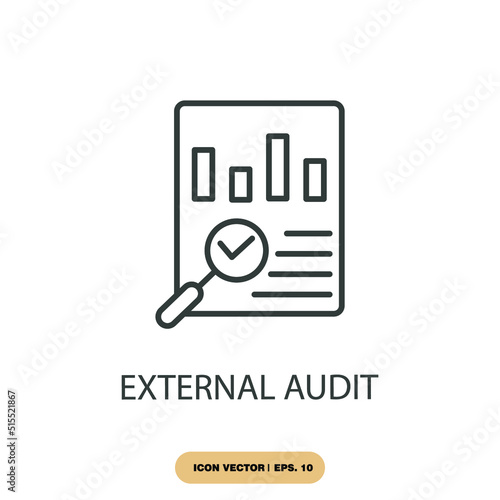 external audit icons  symbol vector elements for infographic web