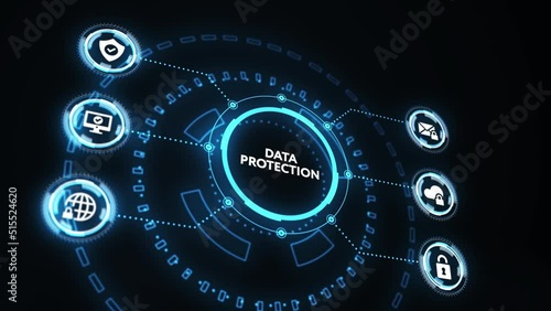 Cyber security data protection business technology privacy concept.
