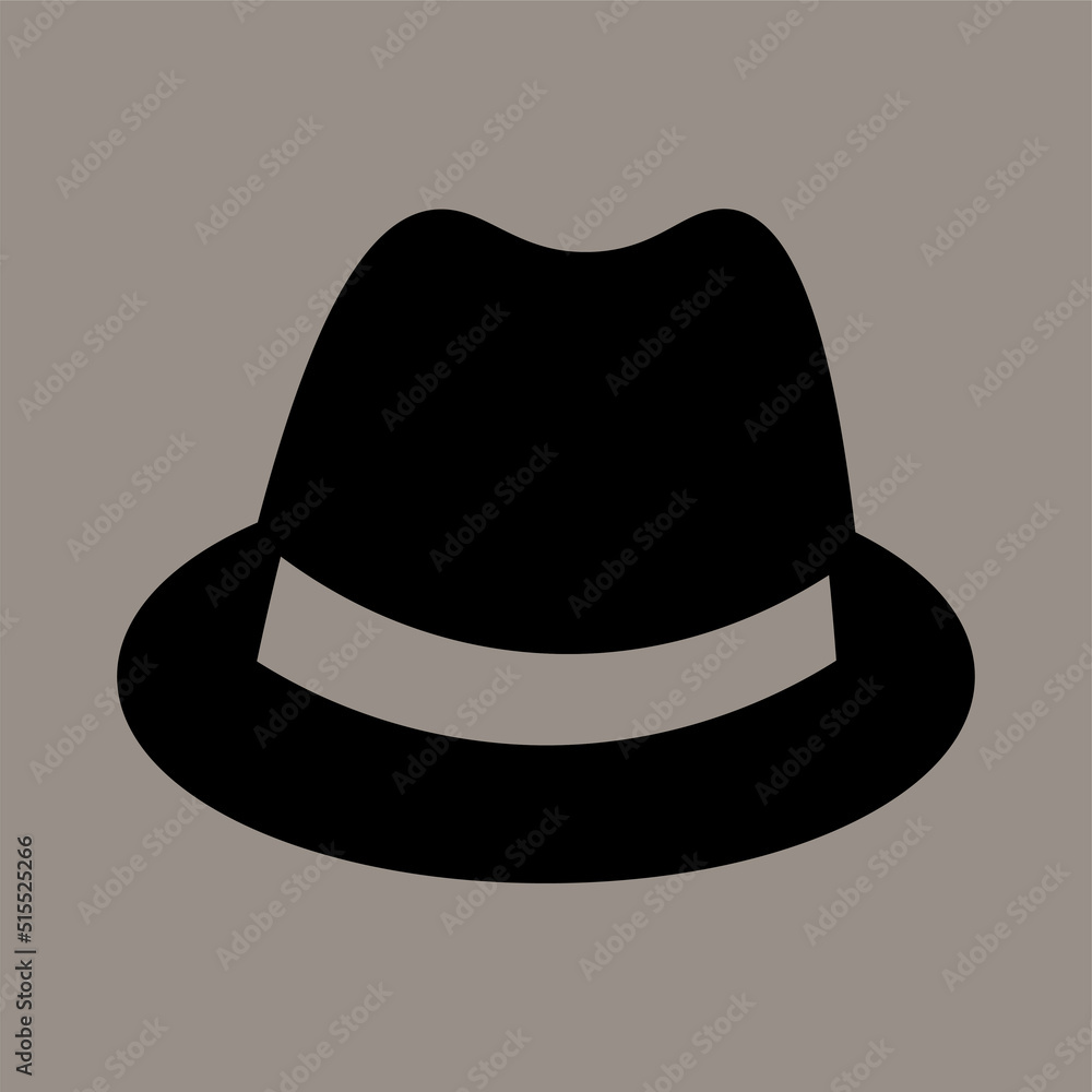 Icon, logo, vector illustration of a cowboy hat isolated on gray background. suitable for animal husbandry, culture, protection and logos. Icon, logo, vector illustration of a cowboy hat isolated on gray background. suitable for animal husbandry, culture, protection and logos.
