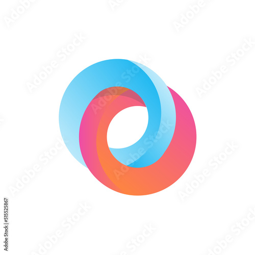 Free Download Simple and attractive fused two circle logo for business vector design - GFXLoad