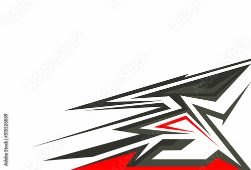 Racing car wrap design vector premium vector red and gray