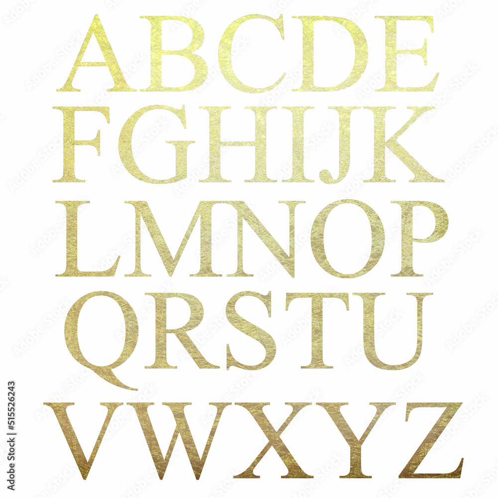 アルファベットの文字の素材