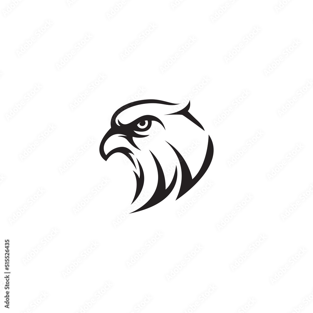 Obraz premium eagle silhouette logo template design
