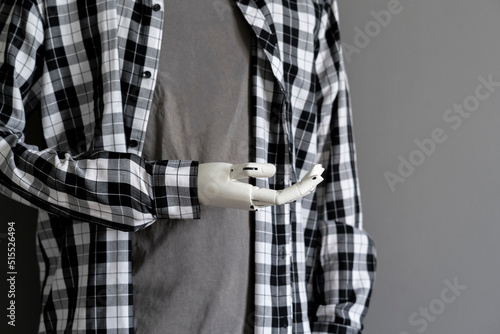 concept of modern technology, robotic human arm mechanism