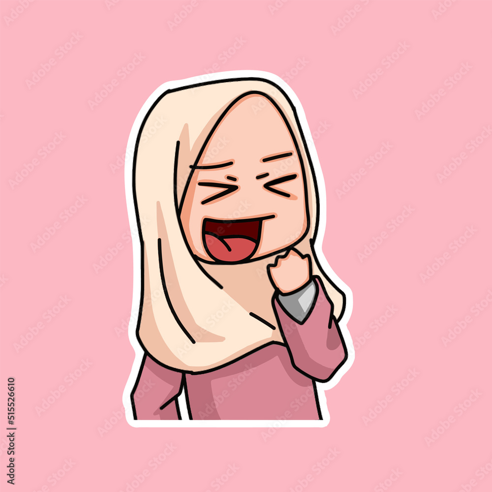 Illustration of a Muslim Kid Girl Wearing Hijab. Vector Illustration Illustration of a Muslim Kid Girl Wearing Hijab. Vector Illustration