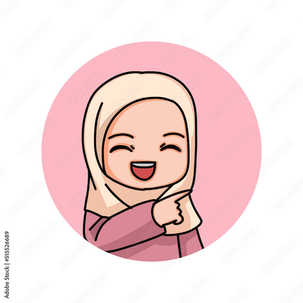 Illustration of a Muslim Kid Girl Wearing Hijab. Vector Illustration Illustration of a Muslim Kid Girl Wearing Hijab. Vector Illustration