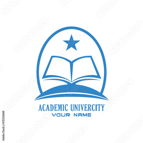 simple university or college logo can be color and black and white
