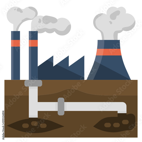 carbon dioxide flat icon