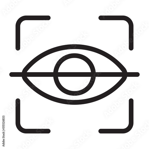 eye scanner line icon